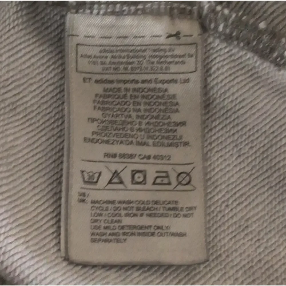 adidas dark olive Cotton Crewneck Pullover grunge Men's Long‎ Sleeve Size M
